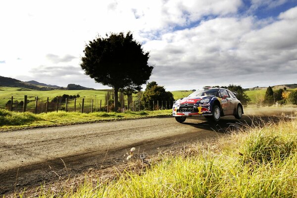 Citroën DS3 Rally en carretera de campo