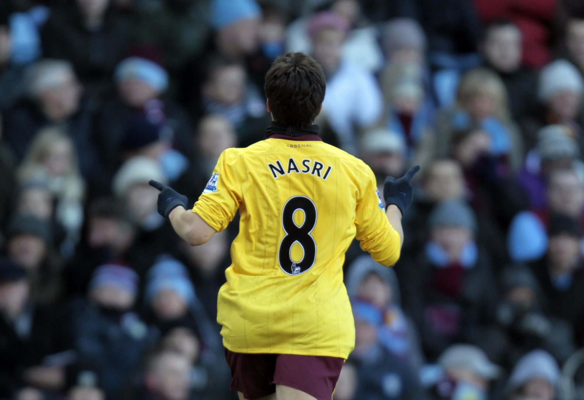 football nasri arsenal player fans stadium gesture the game sport