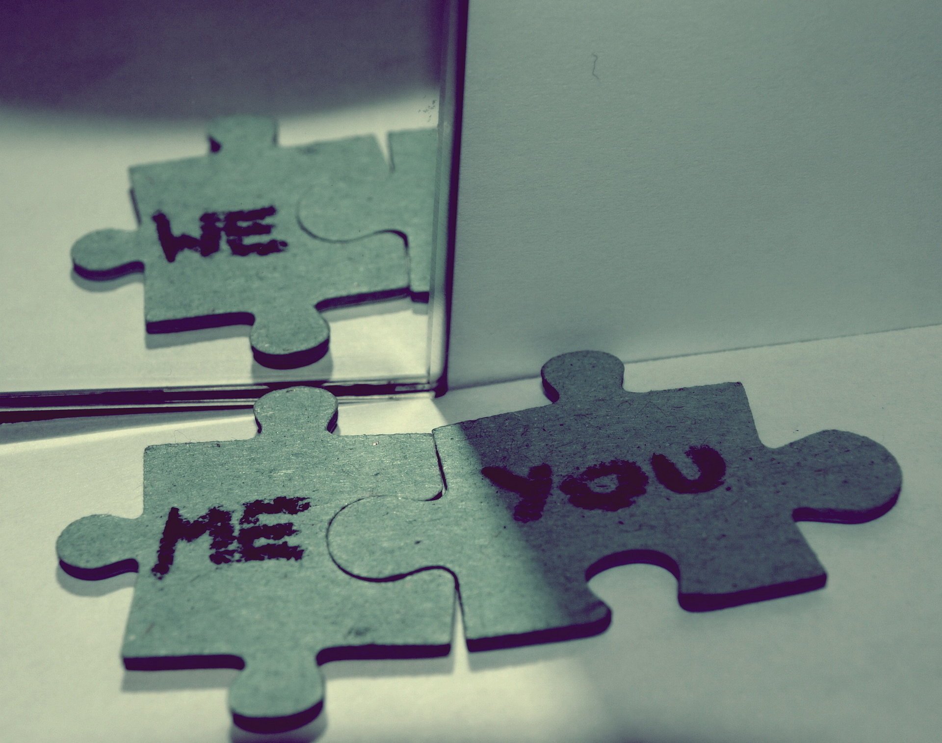 you we puzzle minimalisme me miroir texture