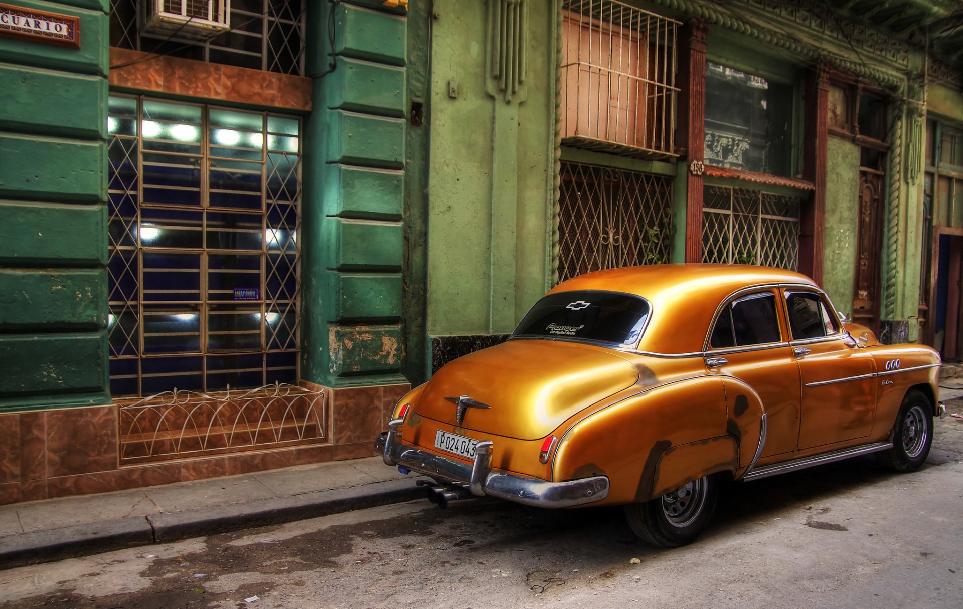 vehicles retro street house window cuba havana