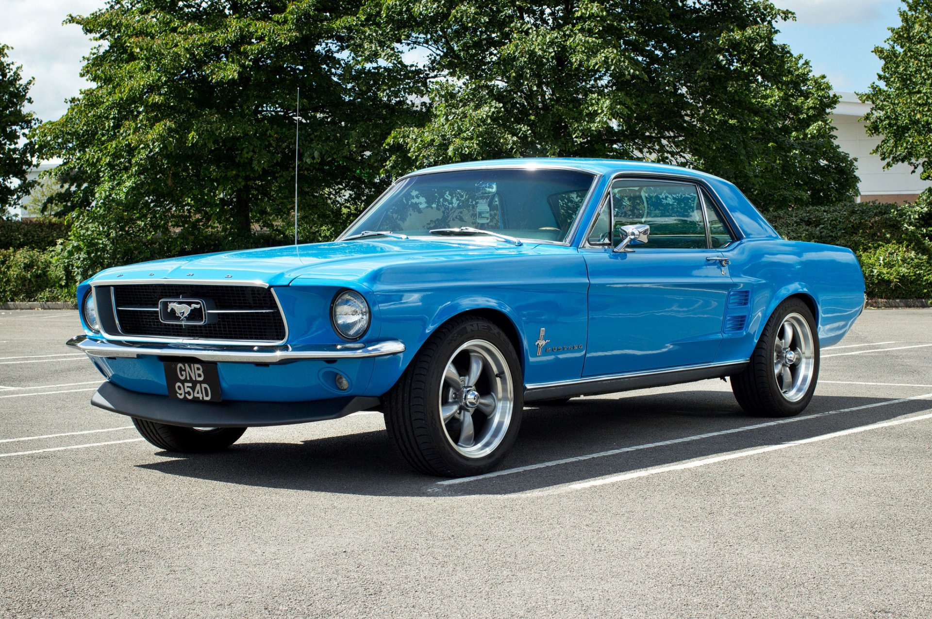 ford mustang muscle car muscle car blau front