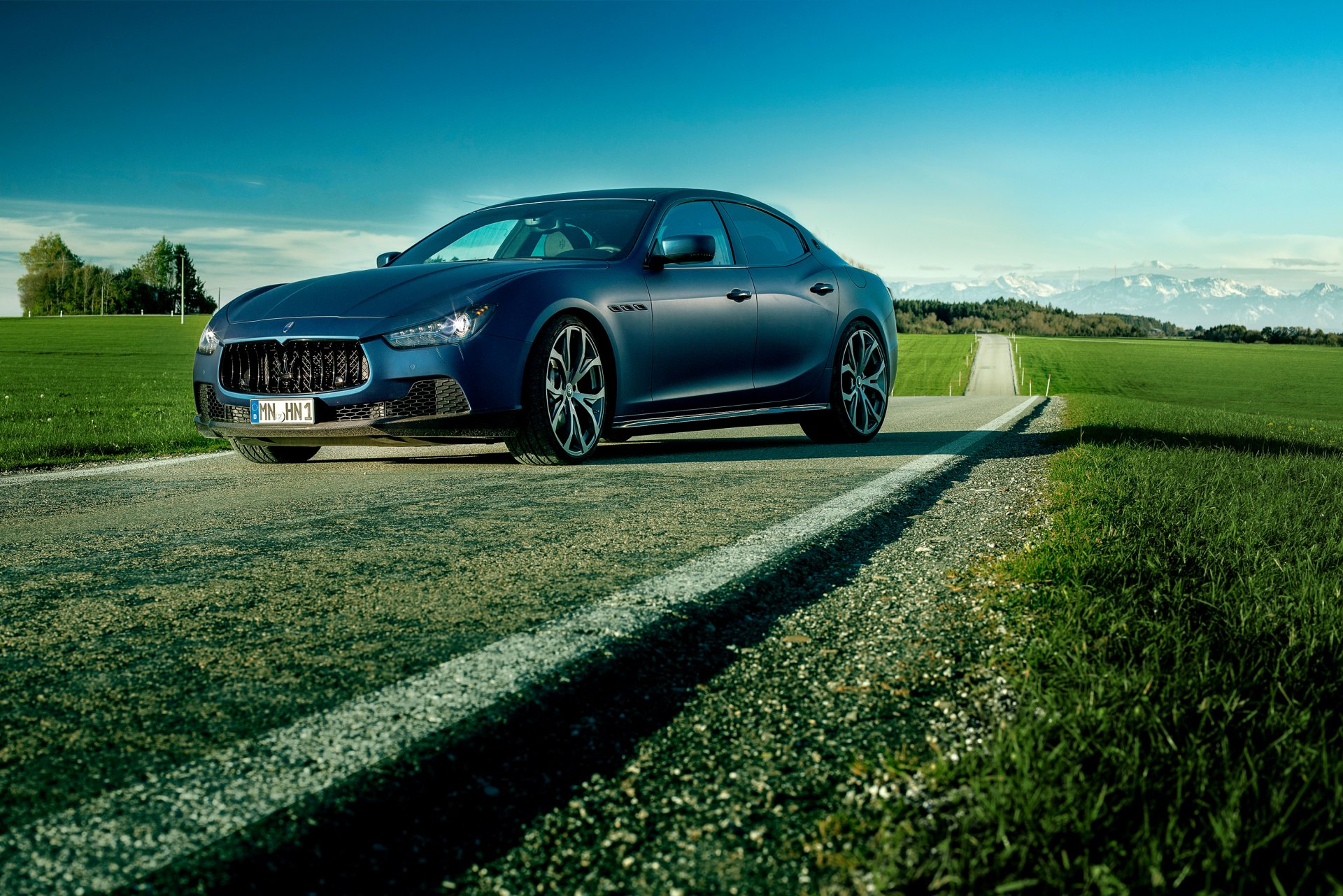 maserati ghibli novitec tridente blau luxus auto foto