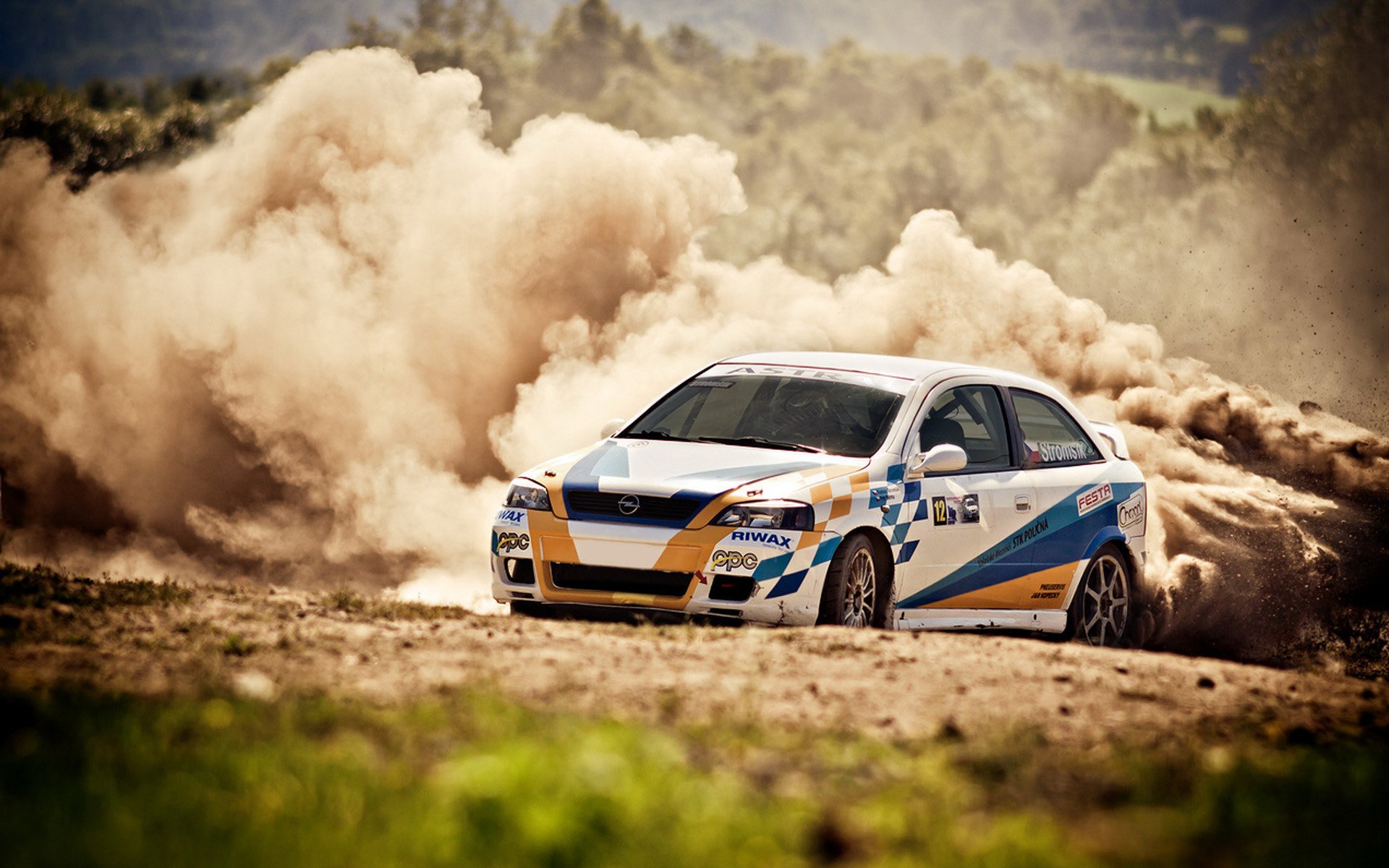 rally astra opel dust rally skid speed moment race