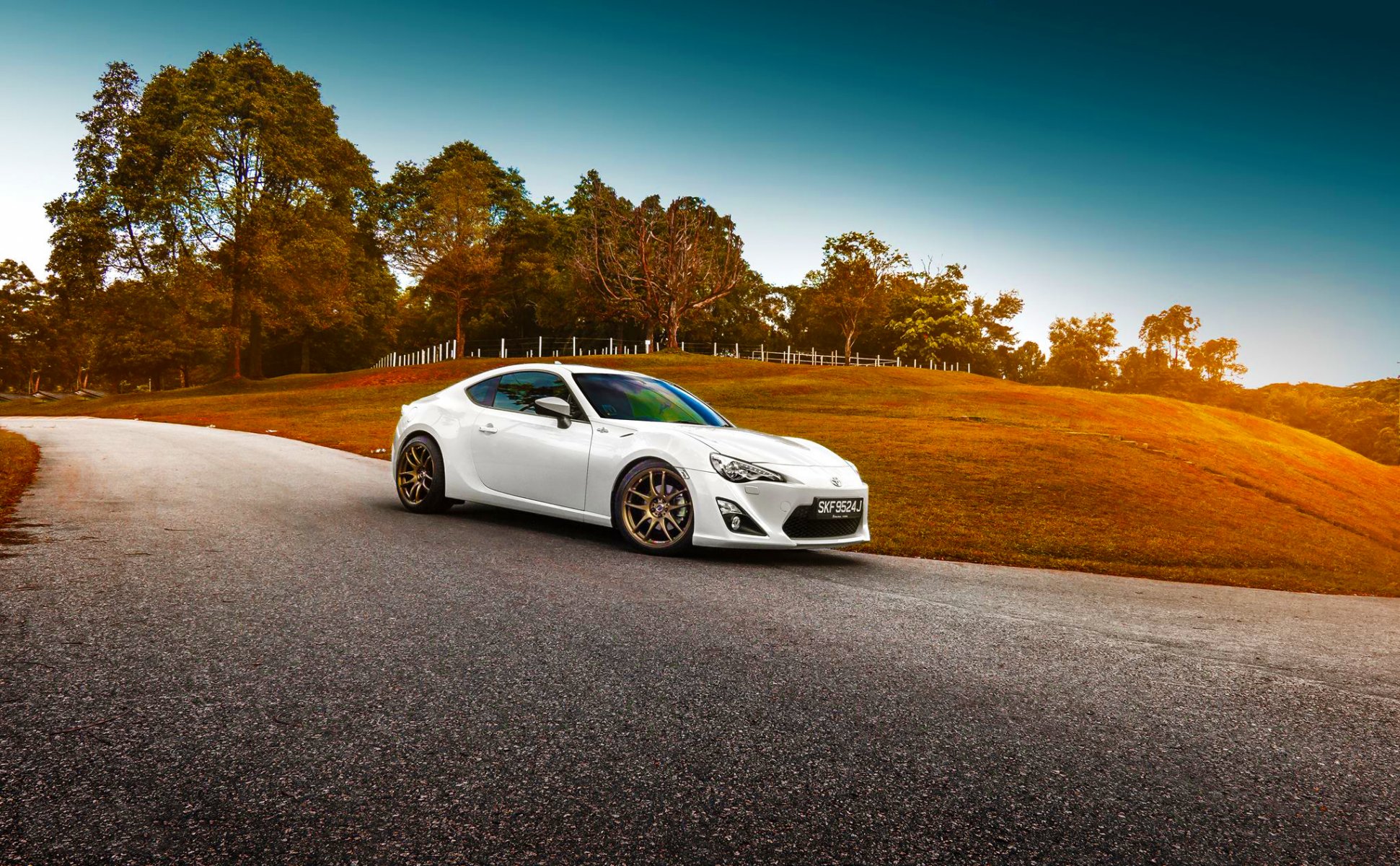 toyota gt86 sport auto weiß schatten fotoarbeiten