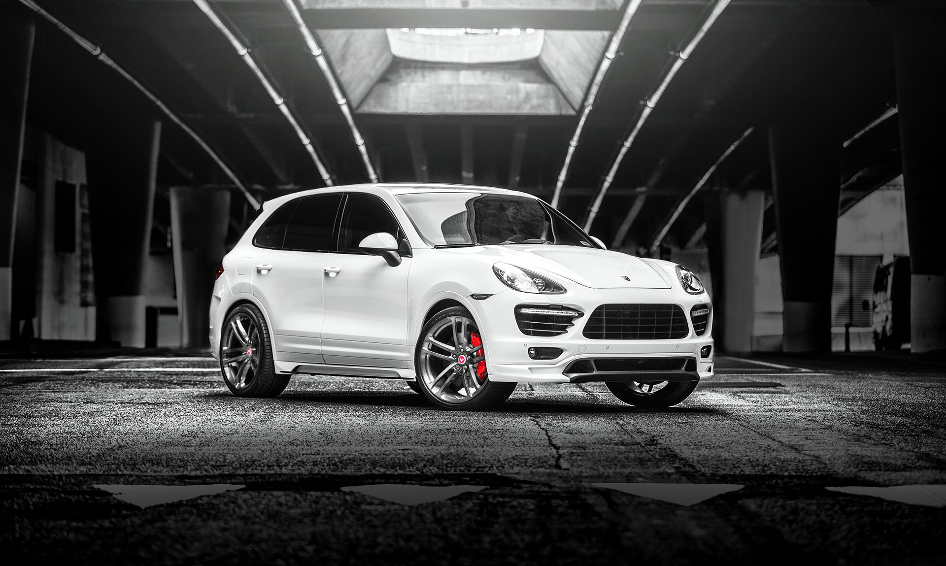 porsche v-ct edition cayenne turbo biały przód