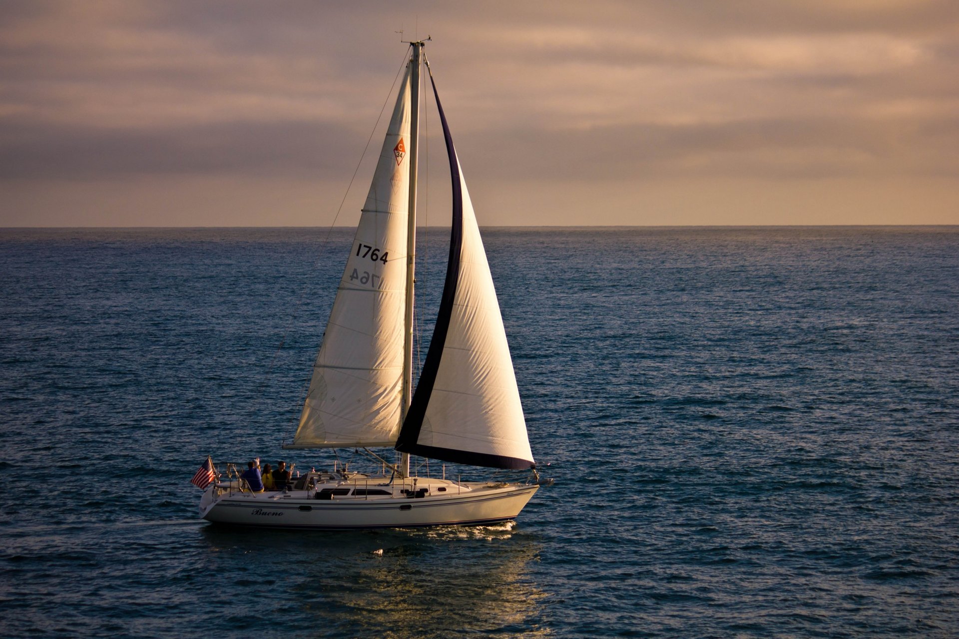 californie océan pacifique océan yacht voile horizon