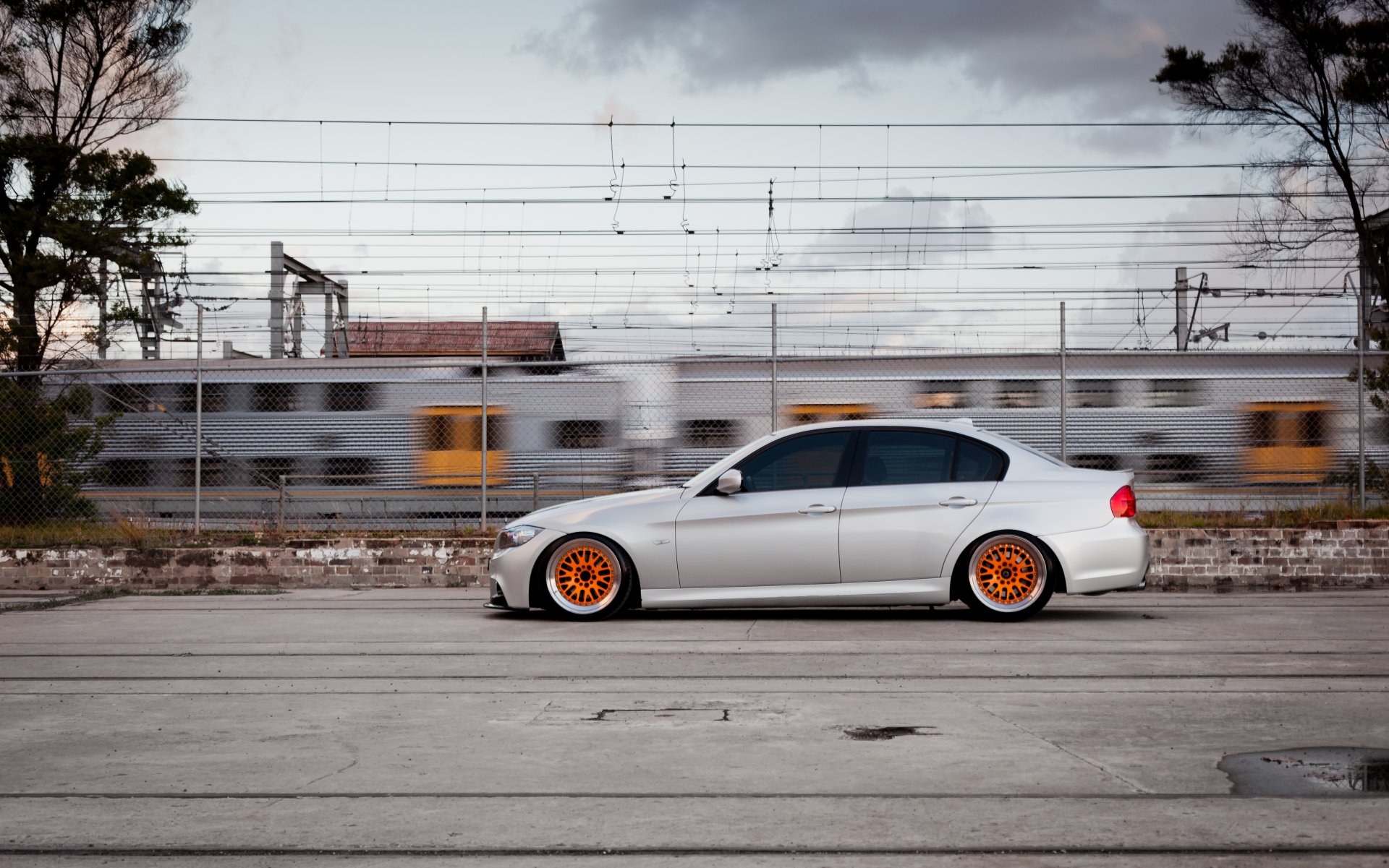 bmw e90 320d tuning bmw serie 3 grigio profilo