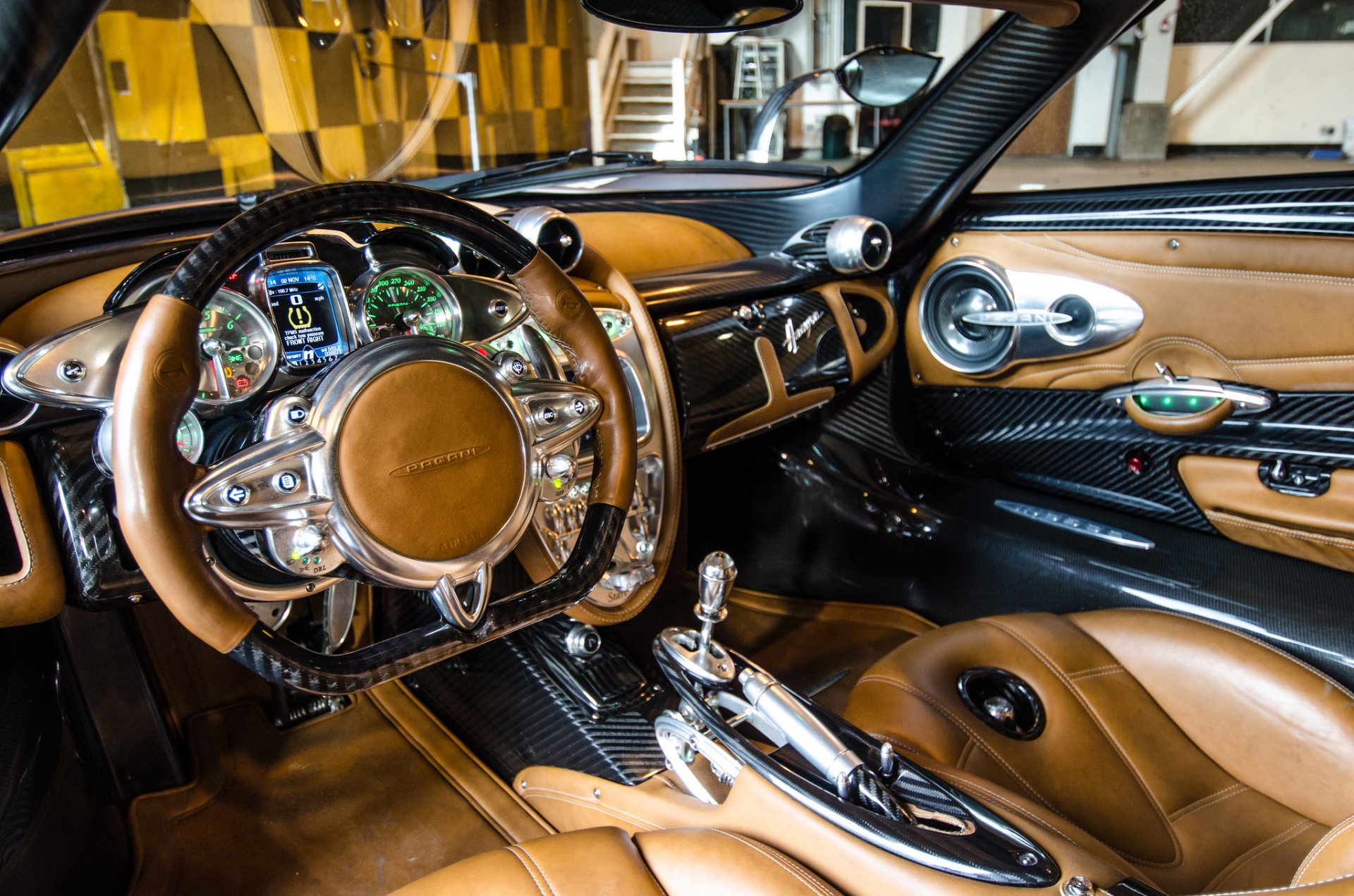 pagani huayra interior vehicle