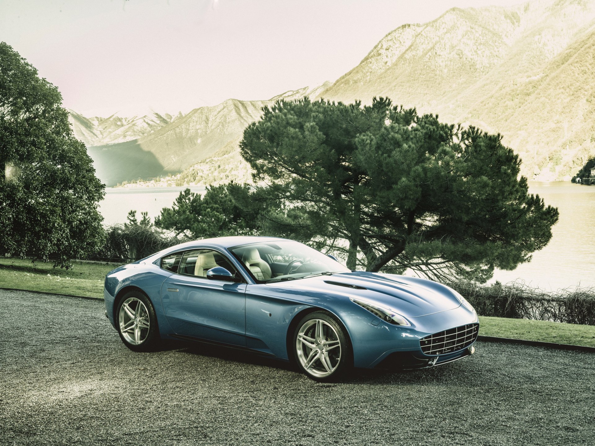 ferrari 2015 carrozzeria turismo berlinetta lusso blu auto di lusso foto