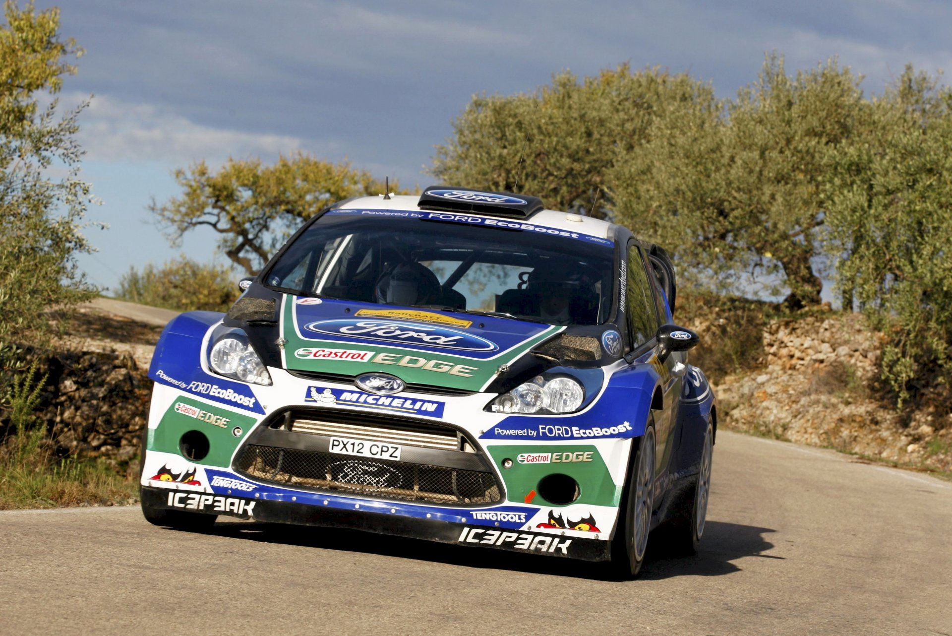 ford fiesta rallye wkr front scheinwerfer rennen sport