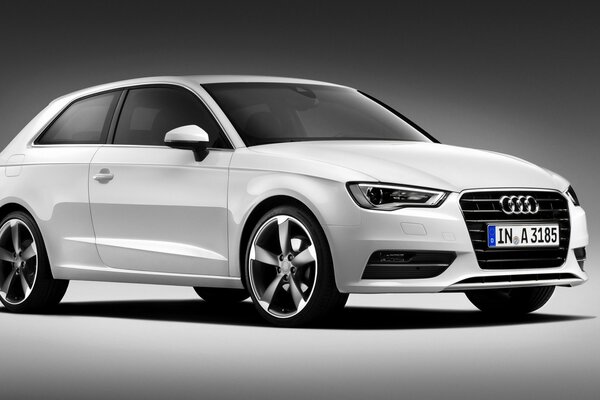 White beautiful Audi A3