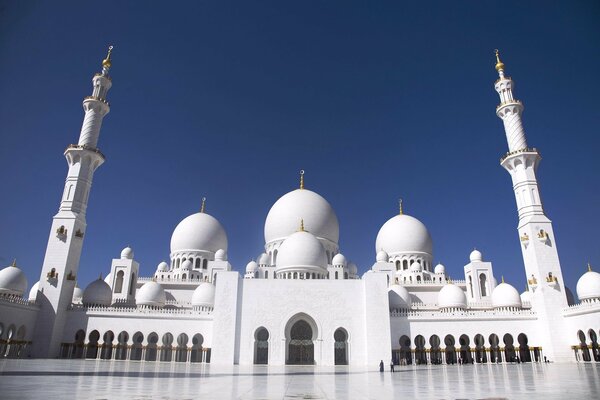 Beautiful mosque with square and arches