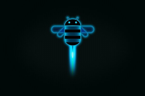 Minimalista simple abeja azul como Android