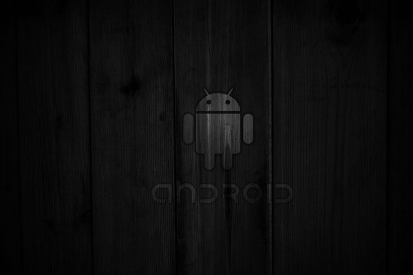 Android-Logo auf grauem Hintergrund