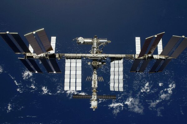 The orbital station. Moscow Time flight. Far from earth