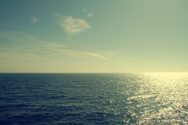 Endless ocean in clear weather