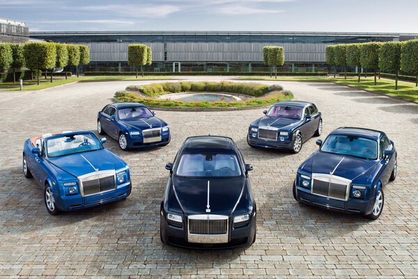 Пять элитных rolls-royce на выставке