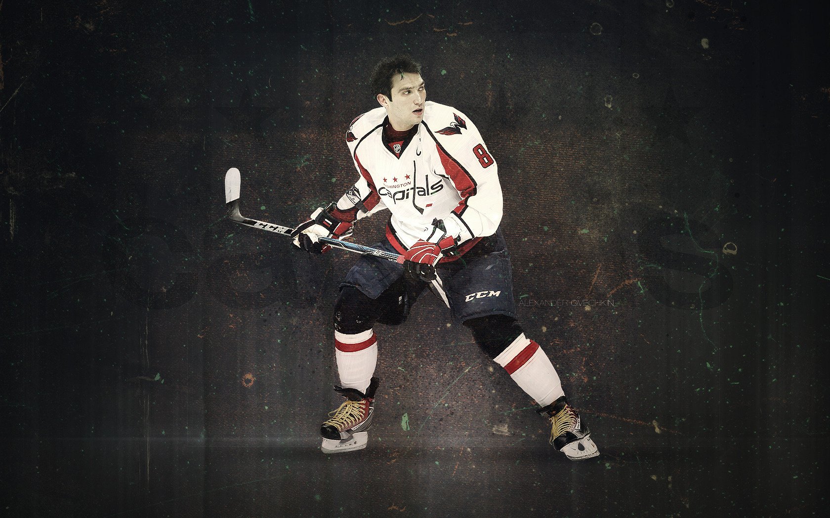 alexander ovechkin jugador de hockey washington capitals palo patines deporte hockey fondo