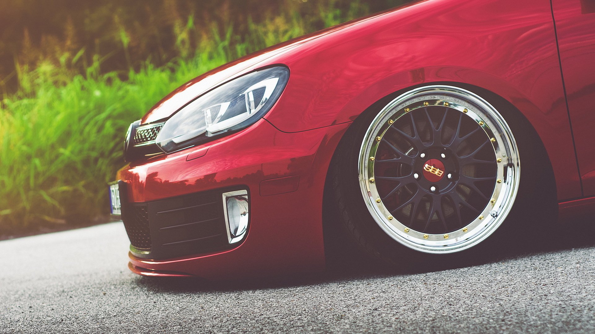 volkswagen mk6 bbs vw golf gti rosso