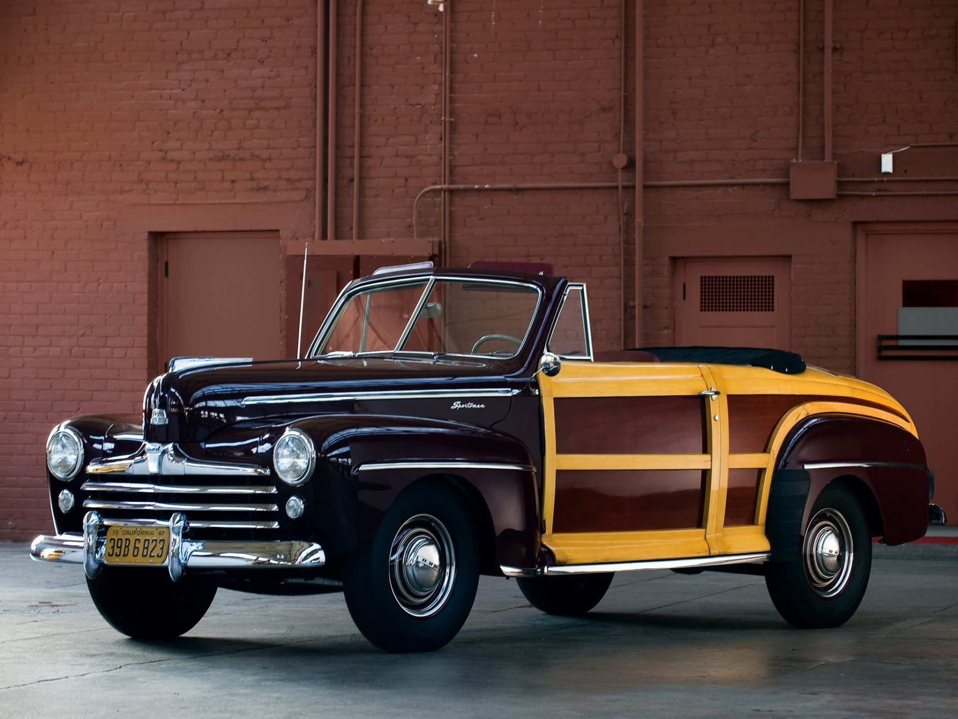 voiture 1948 ford super deluxe sportif convertible classique