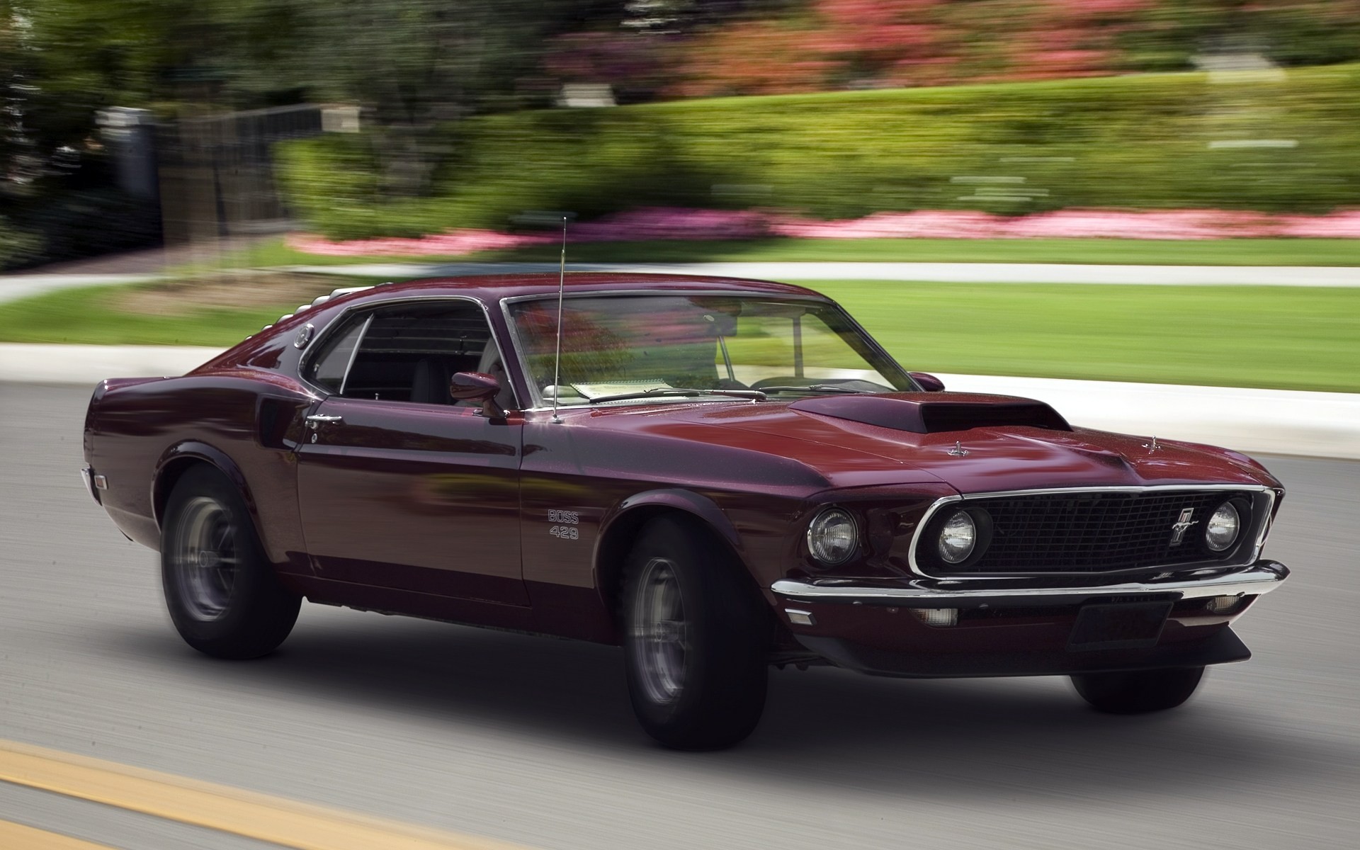 szef mięśnie samochodów ford mustang czerwony samochody 1969