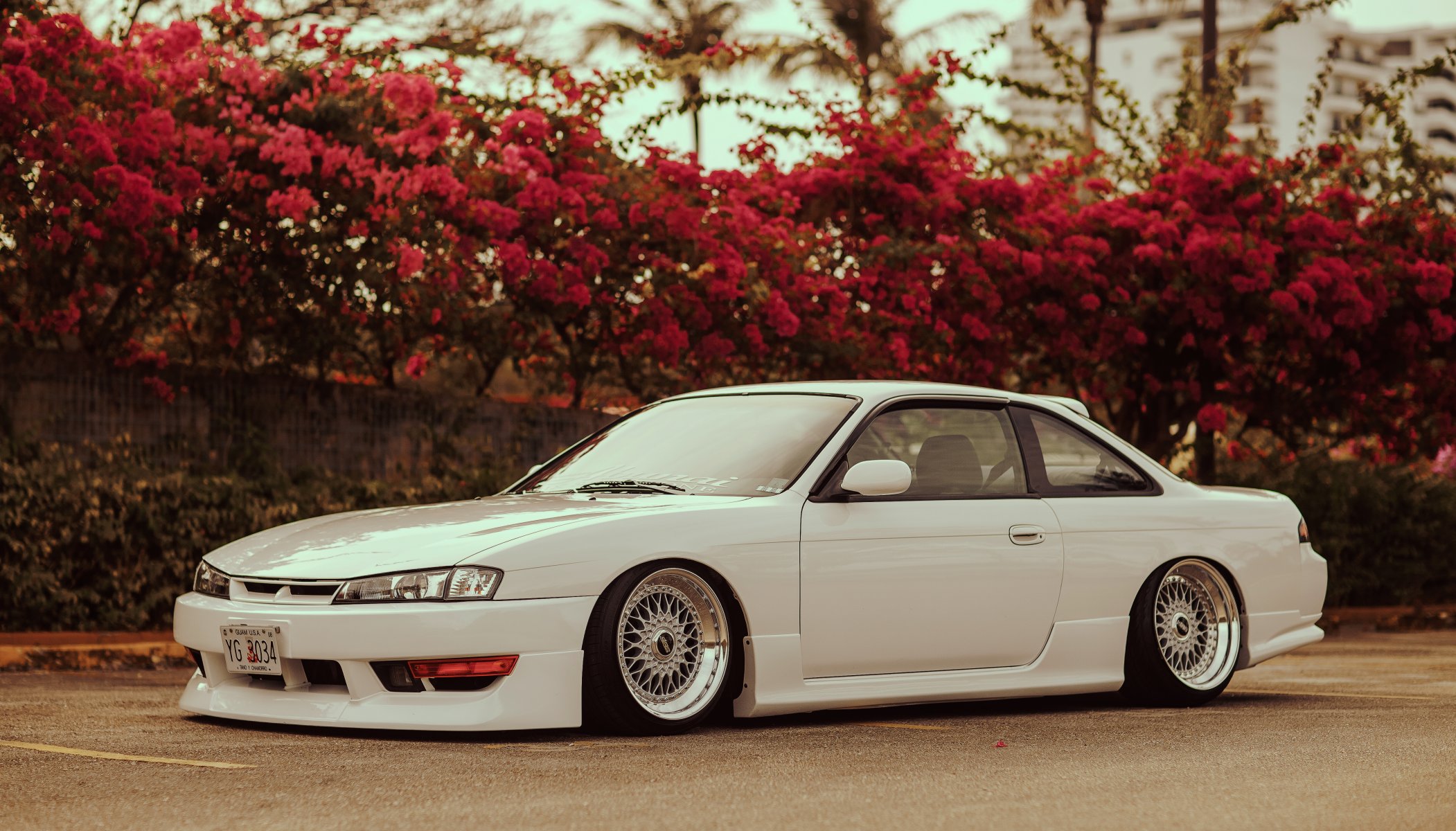 nissan sylvia blanc s14 position nissan blanc fleurs tuning