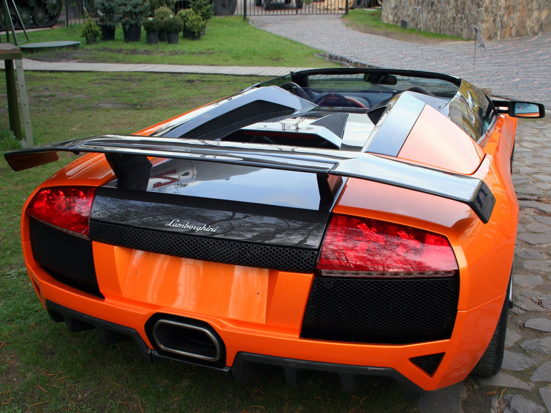 posizione di progettazione lamborghini murcielago roadster lamborghini vista posteriore spoiler