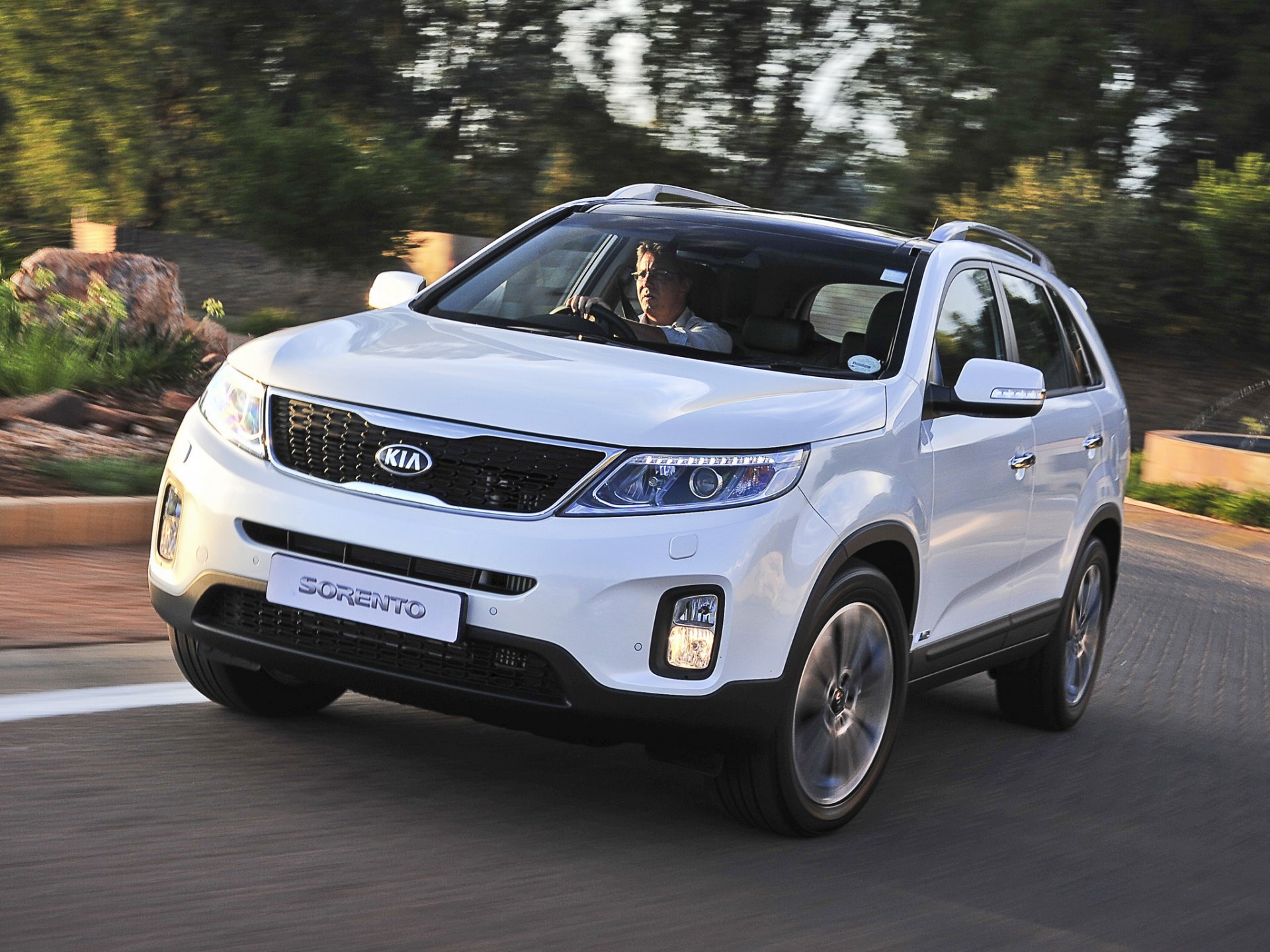 kia sorento blanc voiture papier peint