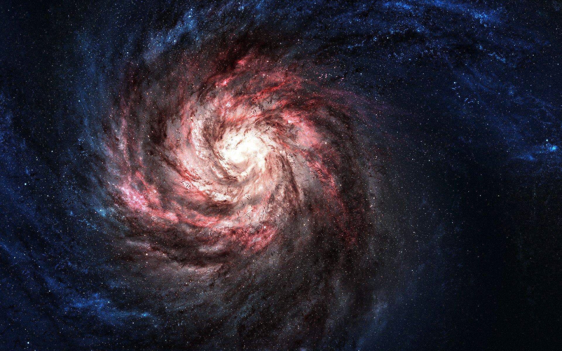 niebieski czerwony galaktyki galaxies gwiazdy wszechświat galaktyka przestrzeń kosmiczna mgławica