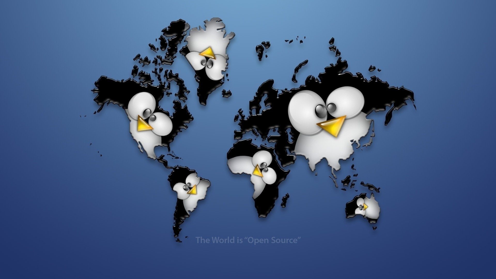 carte du monde terre continents linux pingouin dessins