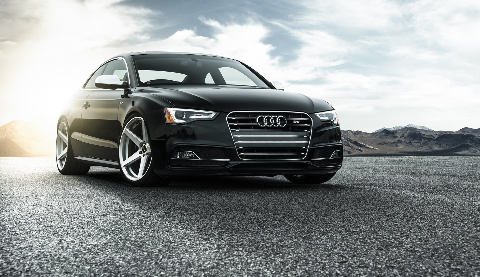 audi s5 vorsteiner v-ff wheels added black car sun