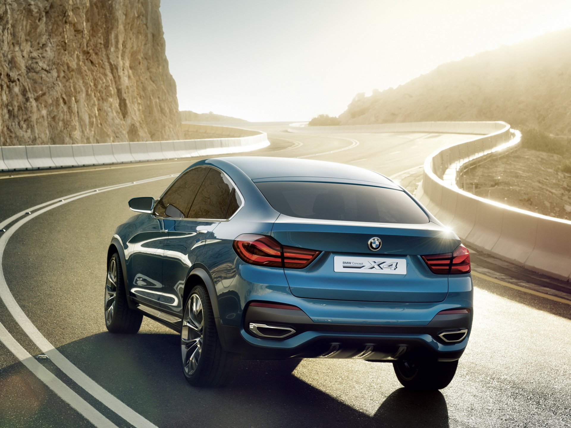 bmw x4 concept concept rear view road