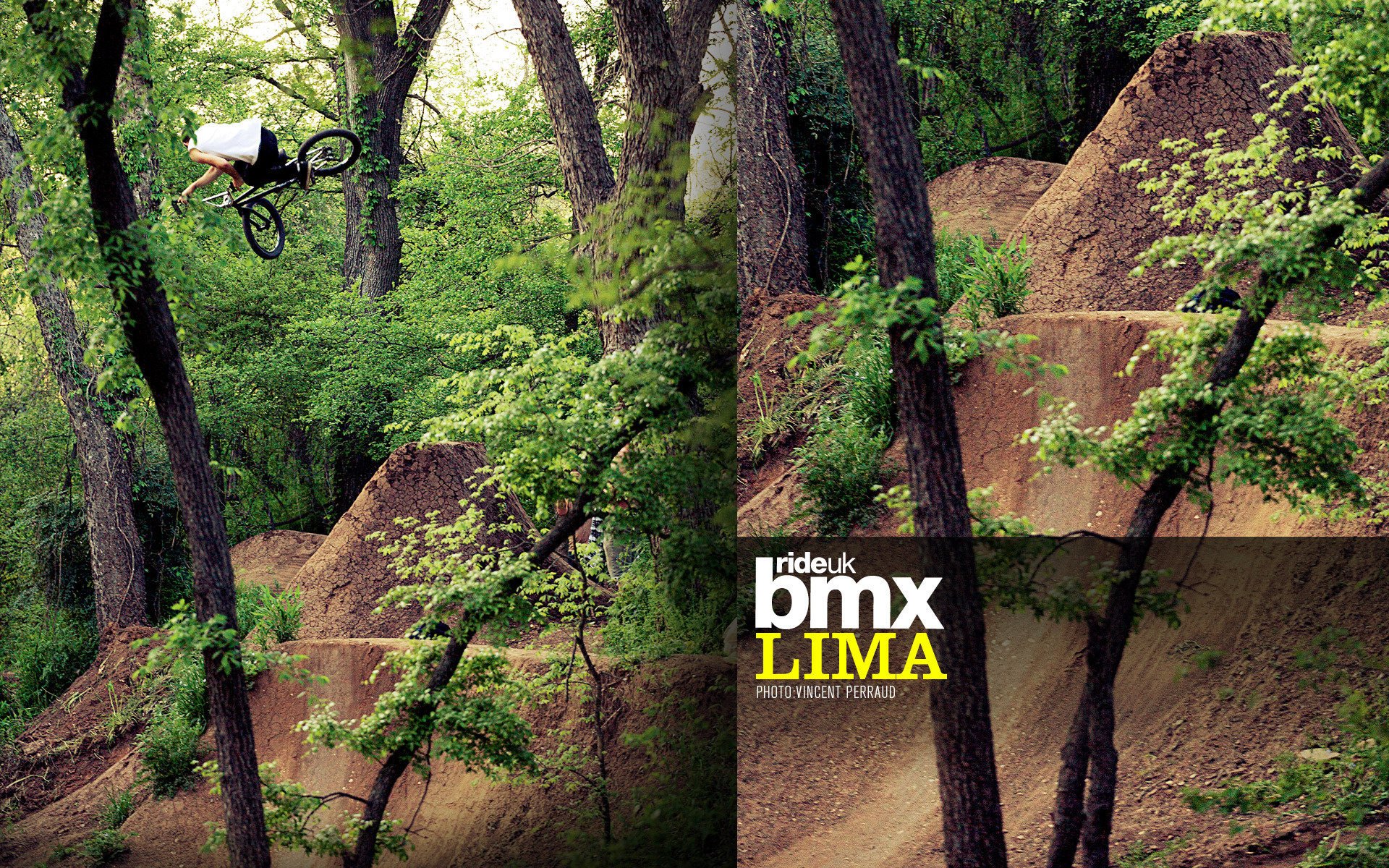 dörrt bmx dirt lima radfahren sport landschaft bäume felsen klippe dickicht natur