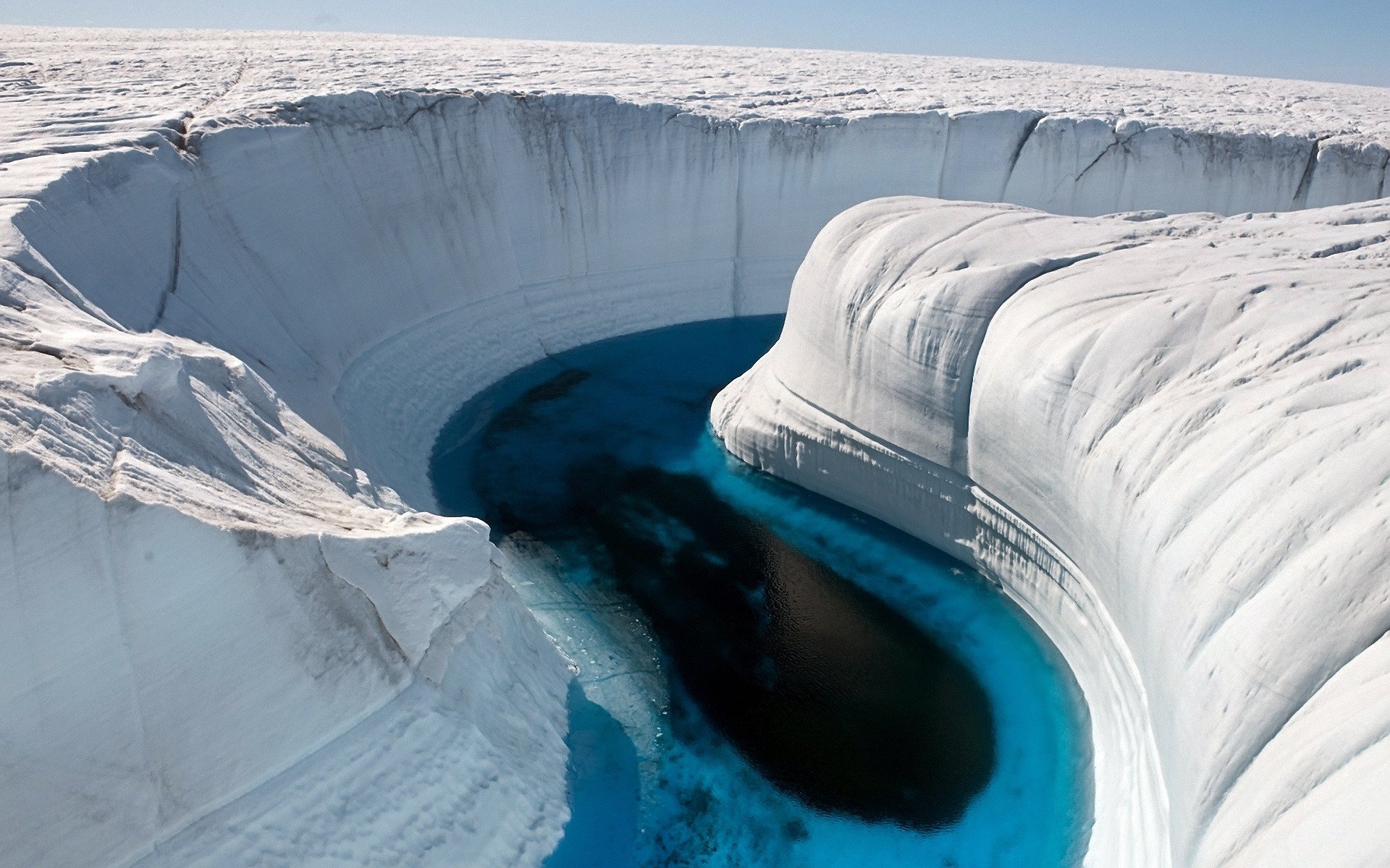 ice canyon lake zima woda lód kanion śnieg niebo wzgórza kolorado