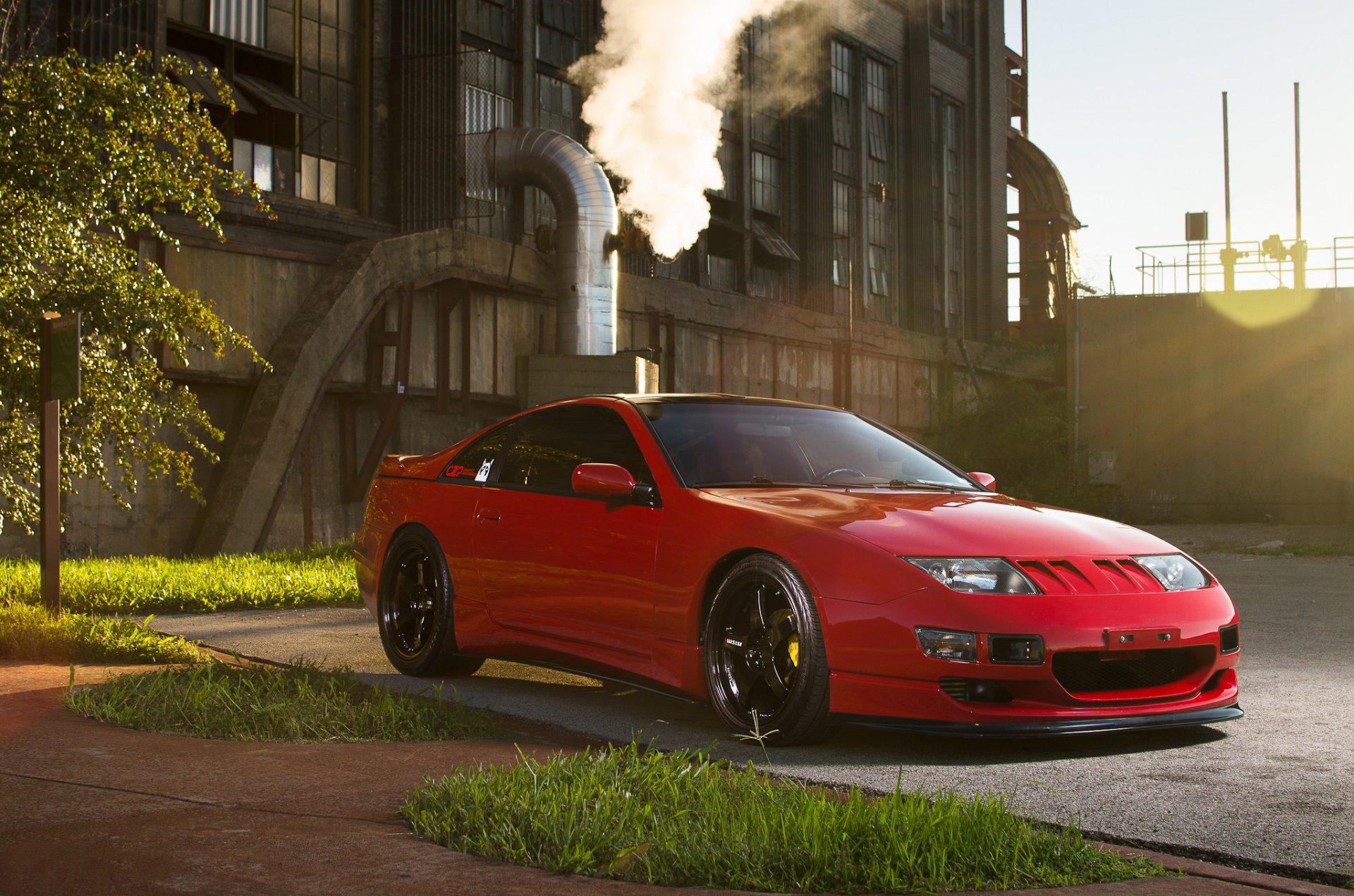 nissan 300zx rojo coche