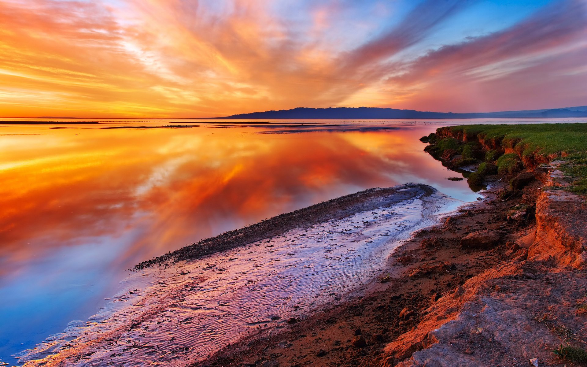 landscapes sunset water shore nature beautiful wallpapers ocean sea view places sunset