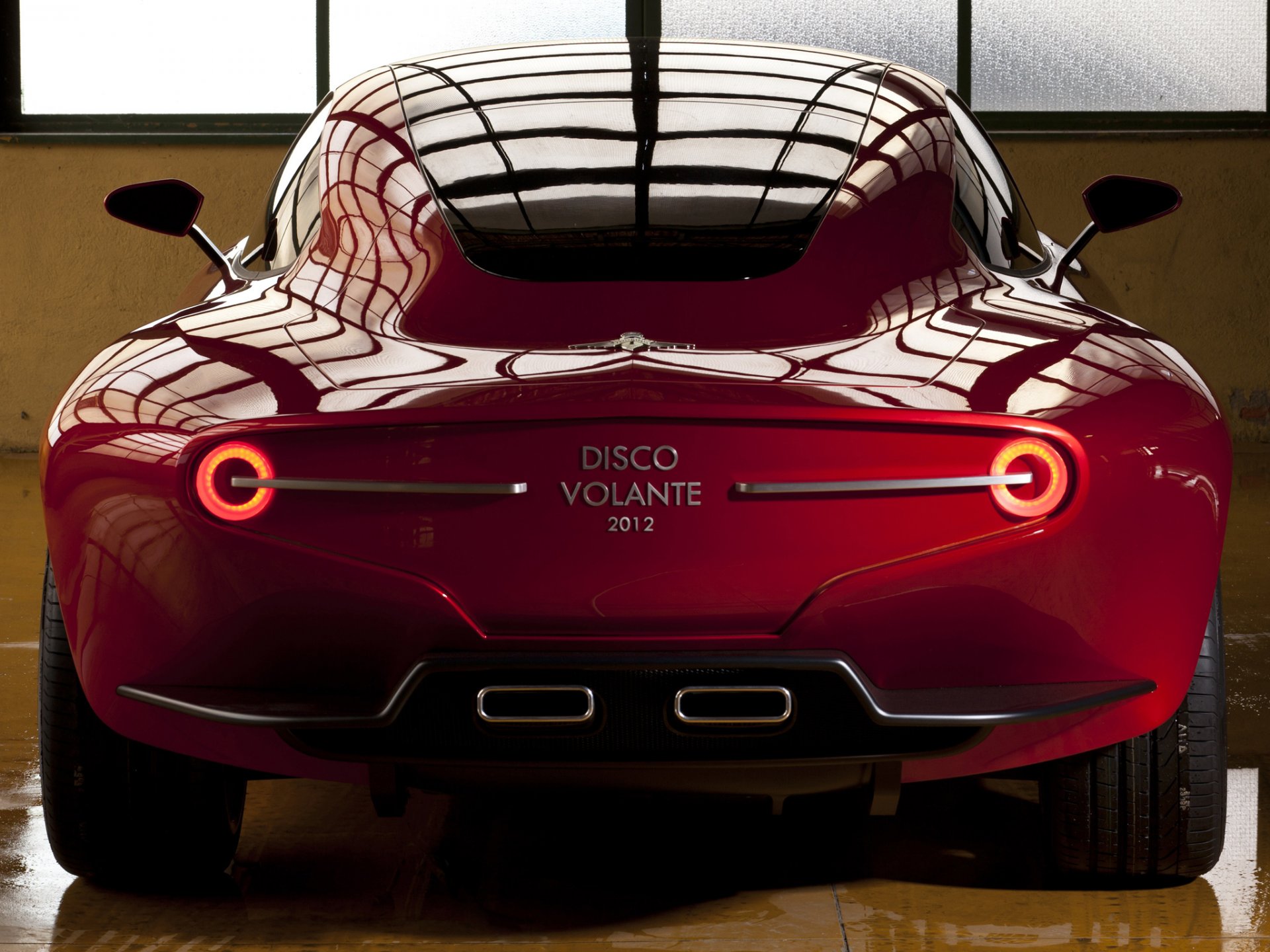 touring superleggera disco volante concept rear view vehicle