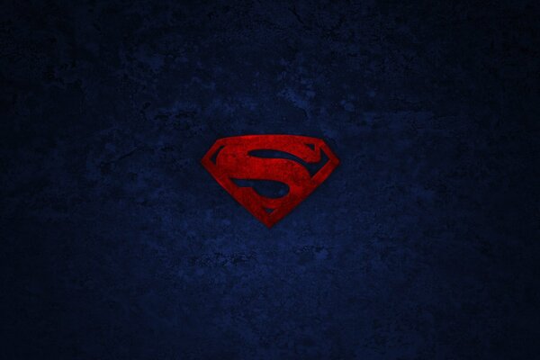 Emblema de Superman sobre fondo azul