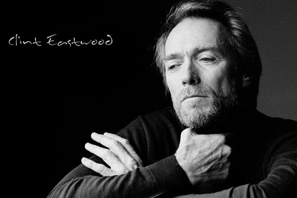 Retrato del actor Clint Eastwood