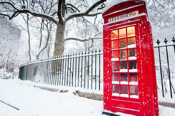 The famous telephone booth in London