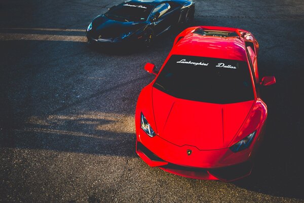 Lamborghini huracan rouge sportif