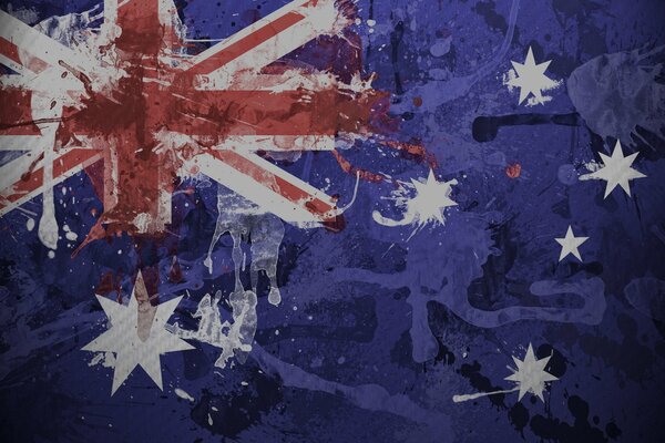 Pintura de la bandera de Australia