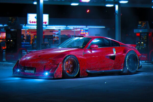 Nissan 350z red in the future