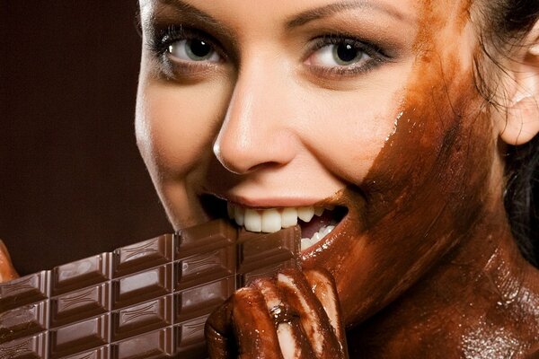 Retrato de una chica con chocolate