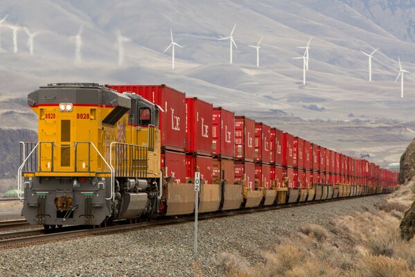 Ferrocarril con la naturaleza en el Escritorio