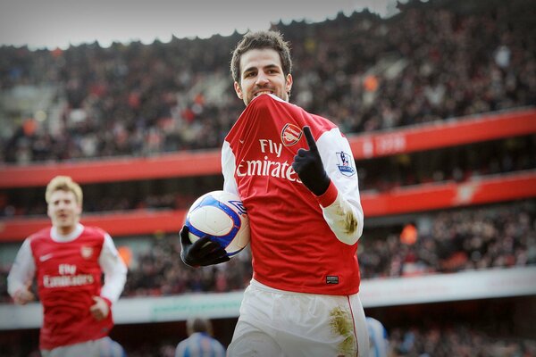 Emotions in football, fabregas with the ball