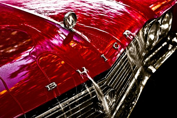 Red Buick retro 65