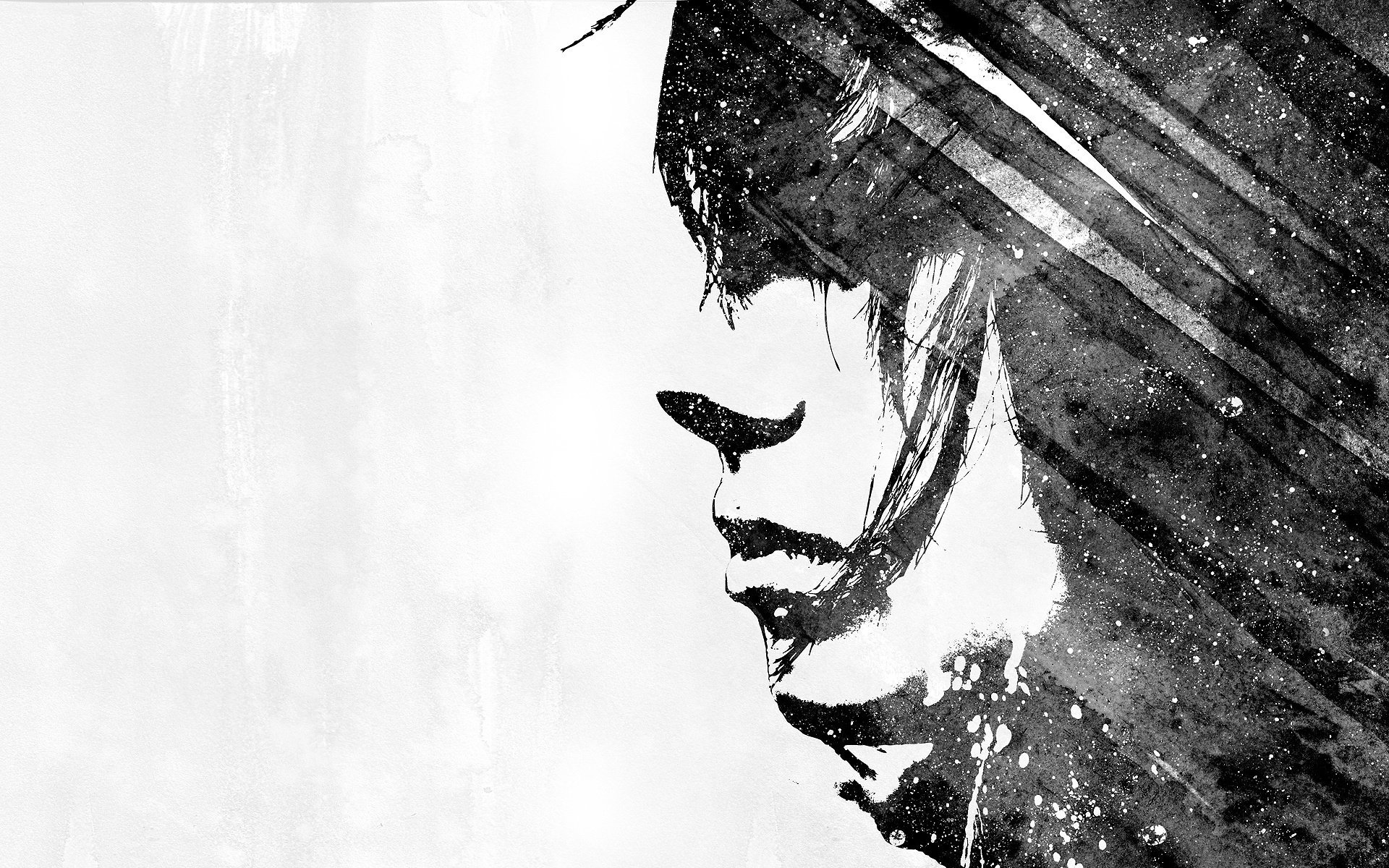 man grunge texture men portrait profile background music b-w men teddy face drawings anime black and white