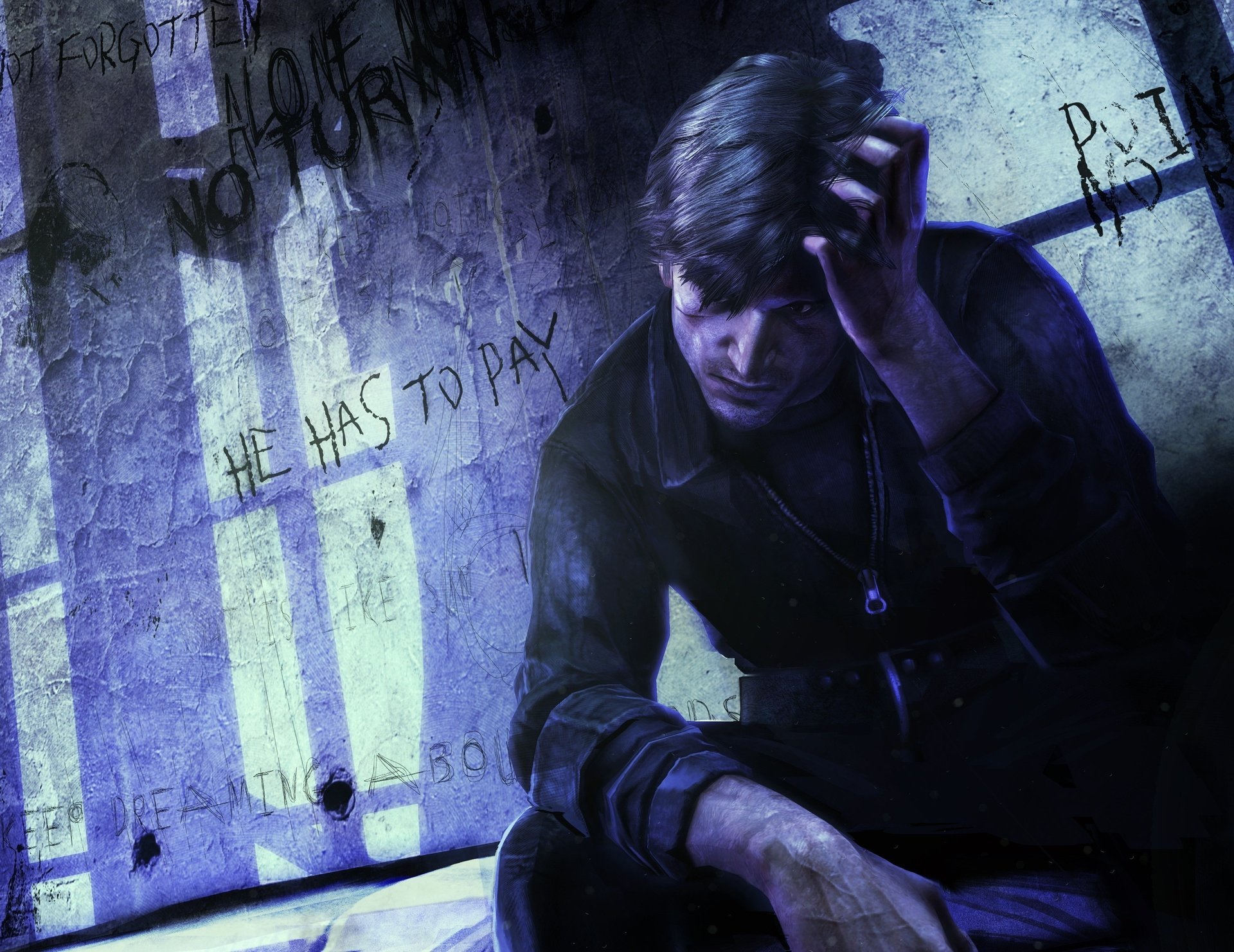 murphy pendleton prisión silent hill downpour héroe sombras jefe dibujos anime hombres-a