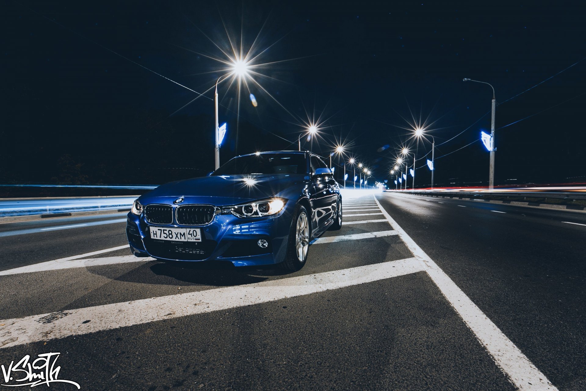 vladimir smith fotografía fotógrafo auto coche bmw kaluga carretera luces